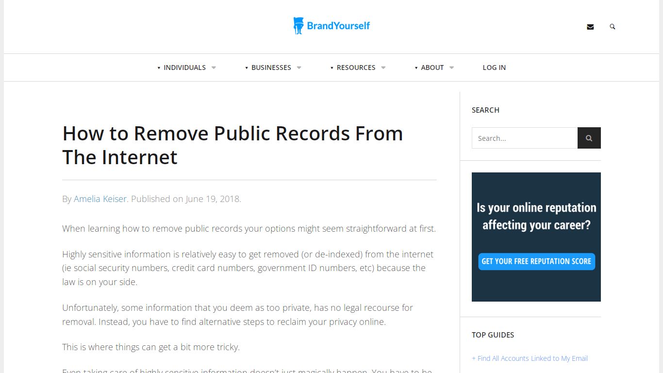 How to Remove Public Records From The Internet | BrandYourself